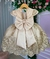 Vestido Marie Jardim Encantado Renda Dourado Luxo - Ferreira Kids