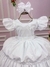 Vestido Infantil Lig Lig Branco Cinto Florzinha na internet