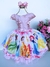 Vestido Juvenil Lig Lig Temático Princesas Disney Rosa - loja online