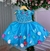 Vestido Princesa Belli Bia Jardim Encantado Azul Tiffany