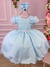 Vestido Ysa Kids Azul Bebe Peito Perolas