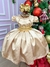 Vestido Miss Sweet Dourado Cinto Brilho - comprar online