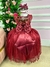 Vestido Juvenil Enjoy Marsala Peito Rendado Flores - Ferreira Kids