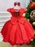 Vestido Mimadine Vermelho Saia Plissada - Ferreira Kids