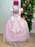 Vestido Vila Lele Longo Jardim Encantado Borboletas Rosa Bebe - Ferreira Kids