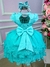 Vestido Vila Lele Alana Verde Tiffany - Ferreira Kids