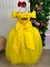 Vestido Marie Longo Manga Princesa Amarelo A Bela e a Fera - comprar online