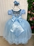 Vestido Enjoy Longo Azul Bebê Babadinho - Ferreira Kids