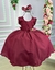 Vestido Belle Fille Lacinho Marsala