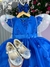 Vestido Marie Azul Royal Jardim Encantado Renda Realeza - loja online