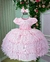 Vestido Infantil Menina Bonita 4 Saias Rosa Bebe