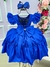 Vestido Infantil Lig Lig Azul Royal Cinto Florzinha - Ferreira Kids