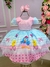 Vestido Infantil Temáticos da Gigi Galinha Pintadinha Azul e Rosa