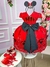 Vestido Infantil Princesa Temático Minnie/Minie Realeza Luxo Vermelho