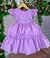 Vestido Infantil Lig Lig Lilás Cinto Florzinha - Ferreira Kids