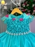 Vestido Princesa Belli Bia Jardim Encantado Verde Tiffany - comprar online