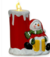 Vela Decorativa de Led Boneco de Neve 14x10x6cm - Natal - comprar online