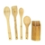 Kit Utensílios de Cozinha Em Bambu 5 Peças Com Suporte - comprar online