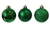 BOLAS de natal 10 un (LISA/FOSCA/GLITTER) 6CM VERDE BANDEIRA