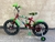 Bicicleta Aro 16 - Vermelha - Kit Acessorios Verde Jks - Rodas de Nylon Pretas - loja online