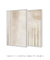 Dupla quadro decorativo Bege Abstrato - Bless Art