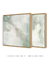 Dupla Quadros Decorativos Abstrato Verde - Bless Art