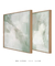 Dupla Quadros Decorativos Abstrato Verde - Bless Art