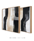 Dupla Quadros Decorativos Bege Brush - Bless Art