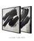 Dupla Quadros Decorativos Black Brush