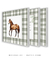 Trio Quadros Decorativos Cavalo Xadrez - comprar online