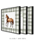 Trio Quadros Decorativos Cavalo Xadrez