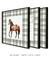 Trio Quadros Decorativos Cavalo Xadrez - comprar online