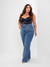 Calça Jeans Wide Leg Com Brilho - comprar online