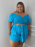 Conjunto Ciganinha Azul Plus Size