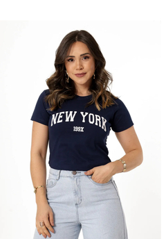 T-shirt New York Azul Marinho - comprar online