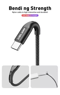 Cabo USB Tipo C Fio para Samsung S24 S23 Xiaomi Mi 14, Carregamento Rápido para - PEQUIBR IMPORTS