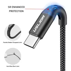 Cabo USB Tipo C Fio para Samsung S24 S23 Xiaomi Mi 14, Carregamento Rápido para