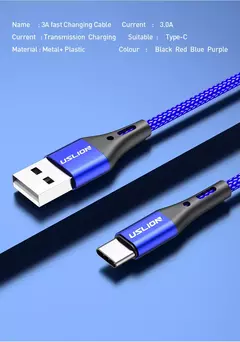 Cabo USB Tipo C Fio para Samsung S24 S23 Xiaomi Mi 14, Carregamento Rápido para - comprar online