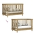 Quarto de Bebê Berço Curvo Mini Cama Luiza Madeira Natural Cômoda com Fraldário Olívia Branco Carolina Baby - comprar online