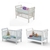 Quarto de Bebê Cômoda 4 Gavetas com Fraldário Taís Berço 3 em 1 Lila Branco Carolina Baby - comprar online