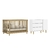 Quarto de Bebê Berço Curvo Mini Cama Luiza Madeira Natural Cômoda com Fraldário Olívia Branco Carolina Baby