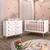 Quarto Infantil Cômoda 4 Gavetas com Fraldário Fernanda Berço 3 em 1 Ludmila Branco Fosco Carolina Baby