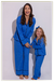 Pijama infantil, estilo americano feminino longo inverno Azul - mãe e filha (INFANTIL)