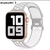 Deportiva Silicon Correa Para Apple Watch Gray White