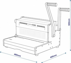 ANILLADORA DE ALAMBRE DUPLA DASA PRO OFICIO PASO 2:1 - Distribuidora Almagro, artículos de encuadernación