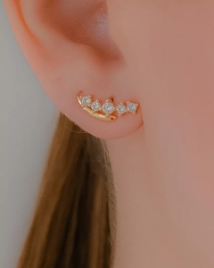 Brinco Mini Ear Cuff Palito e Microzircônias