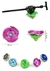 Kit 5 Beyblade Metal C/Luz Led Speed Light + 3 Lançadores - 4G SHOP