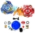 Kit 2 Beyblade 2 Lançador Arena Ponteira Pião Bey blad Valt