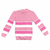 Blusa Infantil Gola Alta Listrada Feminina - FG Tricot