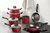 Batería De Cocina Brinox 7 Piezas Rojo Linea Maple en internet